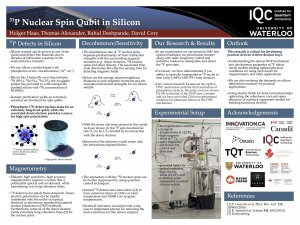 31P Nuclear Spin Qubit In Silicon poster