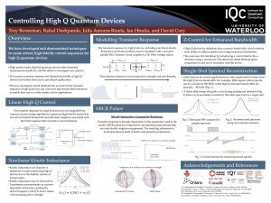 Controlling High Q Quantum Devices poster
