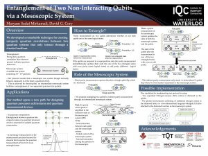 Entanglement of Two Non-Interacting Qubits via a Mesoscopic System poster