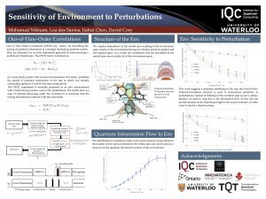 Sensitivity of Environment to Perturbations poster