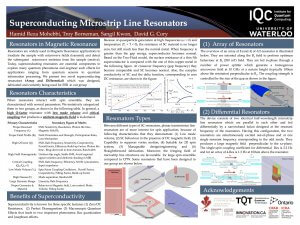 Superconducting Microstrip Line Resonators poster