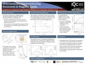 Heterostructure Superconducting Resonators in Magnetic Fields poster